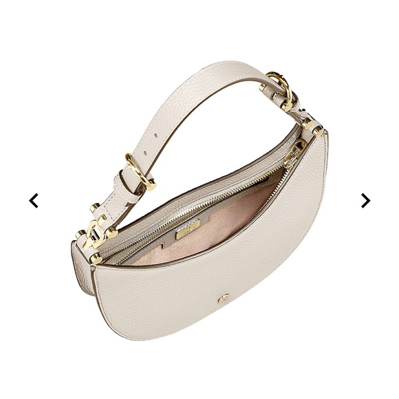 Aigner Delia Hobo Bag- pearl White- two short shoulder and crossbody straps - Picture 2 of 4